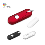 USB met rubberen afwerking en afgeronde randen kleur rood in doosje
