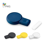 USB met ronde vorm en rubberen afwerking kleur blauw in doosje