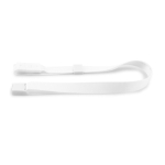 Polyester USB-lanyard met grip aan één uiteinde kleur wit