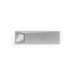 Mini aluminium USB in satijnchroom kleur glanzend zilver