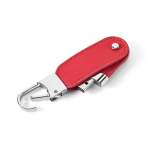 USB van PU-leer met haakvormige karabijn kleur rood