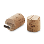 Kurken USB in vorm van wijnstop kleur naturel