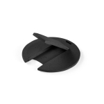 Ronde USB van tarwevezel en kunststof kleur zwart