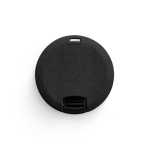 Ronde USB van tarwevezel en kunststof kleur zwart