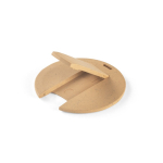 Ronde USB van tarwevezel en kunststof kleur naturel