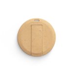Ronde USB van tarwevezel en kunststof kleur naturel