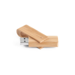 Draaibare USB van bamboehout kleur naturel