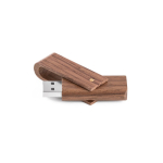 Volledig draaibare USB van walnoothout kleur donker hout