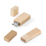 Draaibare USB van bamboe of esdoornhout kleur hout in doosje