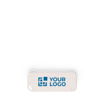 Eco USB rechthoekig van tarwestro kleur naturel met jouw bedrukking