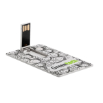 USB-kaart van tarwestro met logo kleur beige