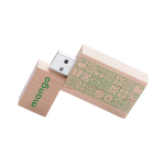 Platte houten USB-stick, graveerbaar of bedrukbaar kleur licht hout