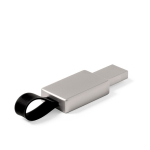 Metalen USB-stick met gegraveerd en verlicht logo via led kleur zilver