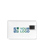 Transparante USB-kaart full colour bedrukking op 2 zijden kleur rood-bruin met jouw bedrukking