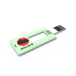 Kleine ultradunne USB-kaart, personaliseerbaar kleur wit