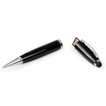Elegante USB-pen met touchpointer kleur zwart