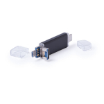 Aluminium USB met Micro-USB en type-C aansluiting kleur zwart