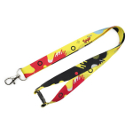Full colour lanyard met veiligheidsluiting, op maat gemaakt kleur wit
