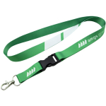 Custom made full colour lanyard met gesp, gemaakt in Europa kleur wit