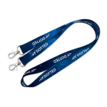 Op maat gemaakte lanyard met dubbele haak kleur wit