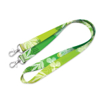 Op maat gemaakte lanyard met dubbele haak kleur wit