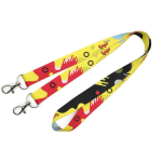 Op maat gemaakte lanyard met dubbele haak kleur wit