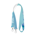 Op maat gemaakte lanyard met dubbele haak kleur wit hoofdweergave