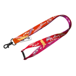 Custom made full colour lanyard met veiligheidssluiting kleur wit