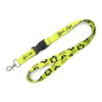 RPET-lanyard in full colour met gesp, custom made in Europa kleur wit