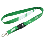 RPET-lanyard in full colour met gesp, custom made in Europa kleur wit