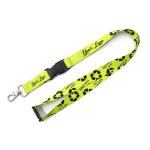 Custom made full colour lanyard met veiligheidssluiting kleur wit