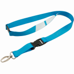 Custom made full colour lanyard met veiligheidssluiting kleur wit