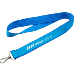 Dubbel-laags lanyard in full colour, op maat gemaakt in Europa kleur cyaan blauw