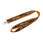 Dubbel-laags lanyard in full colour, op maat gemaakt in Europa kleur donker oranje