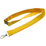 Dubbel-laags op maat gemaakte lanyard met veiligheidssluiting kleur geel
