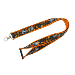 Dubbel-laags op maat gemaakte lanyard met veiligheidssluiting kleur oranje