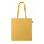 Fairtrade katoenen tas met lange hengsels in diverse kleuren 180g/m2