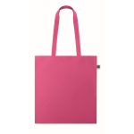 Fairtrade katoenen tas met lange hengsels in diverse kleuren 180g/m2