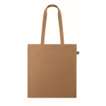 Fairtrade katoenen tas met lange hengsels in diverse kleuren 180g/m2