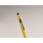 Gerecyclede aluminium pen met rubberen afwerking blauwe inkt foto bekijken zesde weergave