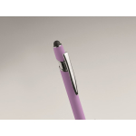 Gerecyclede aluminium pen met rubberen afwerking blauwe inkt foto bekijken zesde weergave