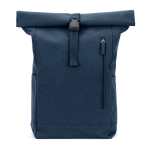 Rolltop-rugzak met bovensluiting en vakken 17L 380 g/m² kleur blauw eerste weergave