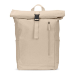 Rolltop-rugzak met bovensluiting en vakken 17L 380 g/m² kleur naturel eerste weergave