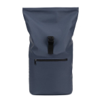 Rolltop-rugzak voor laptop van synthetisch leer 15 L 16” kleur blauw zesde weergave