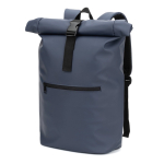 Rolltop-rugzak voor laptop van synthetisch leer 15 L 16” kleur blauw