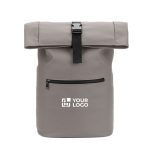 Rolltop-rugzak voor laptop van synthetisch leer 15 L 16” met afdrukgebied