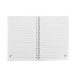 A5-notitieboek van gerecycled papier met flexibele kaft, gelinieerde pagina’s