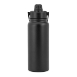 RVS fles met dubbelwandige isolatie en 2-in-1 drinktuit 830ml kleur zwart eerste weergave