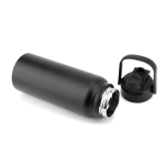 RVS fles met dubbelwandige isolatie en 2-in-1 drinktuit 830ml kleur zwart vierde weergave