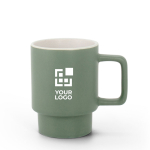 Keramische mok met matte afwerking en kraft geschenkdoos 330ml met afdrukgebied